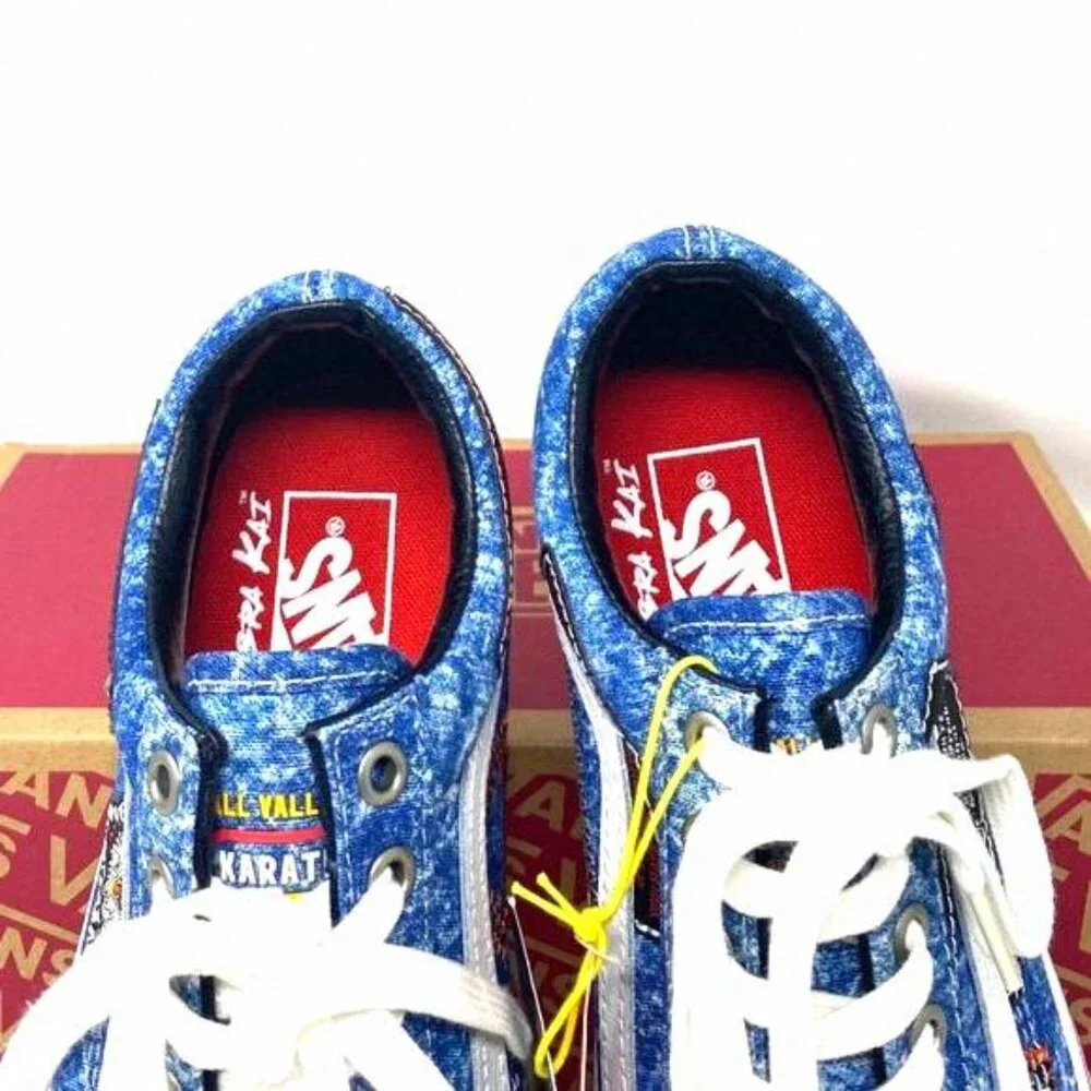 VANS Old Skool Shoe Cobra Kai Multi Canvas Sneakers VN0A3WKT6GL Size Women's Low